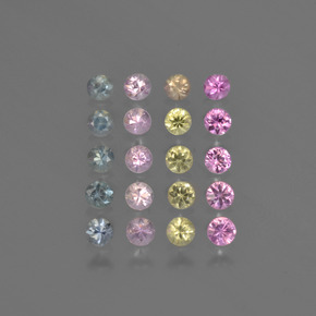 Multicolor Zafiro Gema - 0.1ct Corte Diamante (ID: 419410)