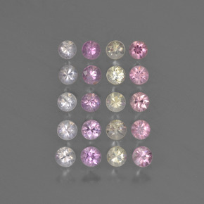 Multicolor Zafiro Gema - 0.1ct Corte Diamante (ID: 419584)