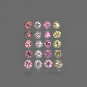 Multicolor Zafiro Gema - 0.1ct Corte Diamante (ID: 419595)