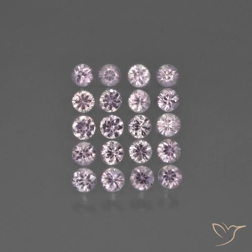 Tono rosado muy claro Zafiro Gema - 0.1ct Corte Diamante (ID: 419720)