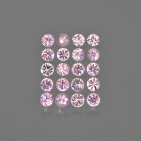 Light-Medium Pink Saphir Edelstein - 0.1ct Diamanten-Schliff (ID: 419756)