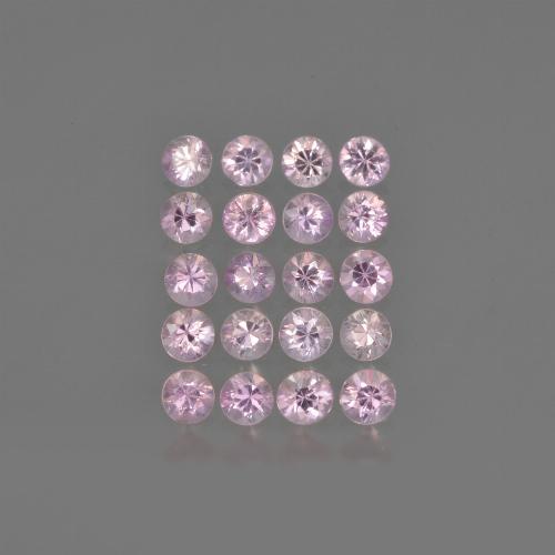 Cherry Pink Tone Sapphire Gem - 0.1ct Diamond-Cut (ID: 419760)