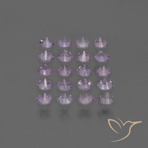 Sapphire Gemstones in 2.7 mm (calibrated) Size for Sale, Sapphire Stones in Very Light Purple Pink Color