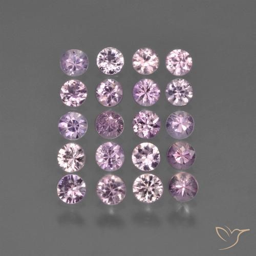 2.12 ctw Pink Sapphire Gemstones, Sapphire Gems in Diamond-Cut Shape for Sale.
