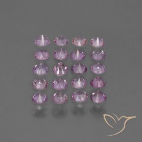 Sapphire Gemstones in 2.8 mm (calibrated) Size for Sale, Sapphire Stones in Very Light Pink Tone Color