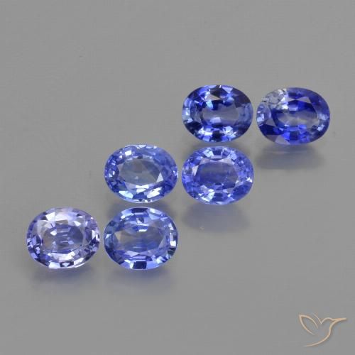 2.43 ctw Blue Sapphire Gemstones, Sapphire Gems in Oval Facet Shape for Sale.