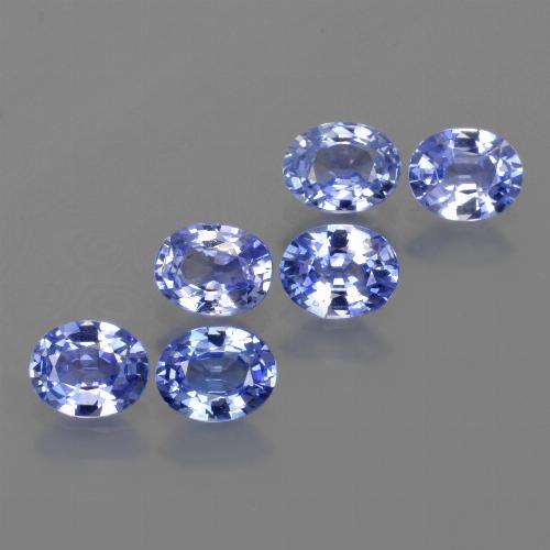 Lote de Zafiro Azul Ovalada de 6 piezas de Sri Lanka - Peso 2,49 ct en total / promedio. 0,42 ct cada uno, Tamaño 5 x 4mm, Color: Azul oscuro, Dureza Mohs 9 Adecuado para joyas de uso diario, Piedra natal de septiembre, Photo A
