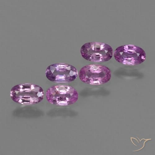 1.54 ct Purple Sapphire, 4.8 x 3 mm Oval Cut From Tanzania, Photo A