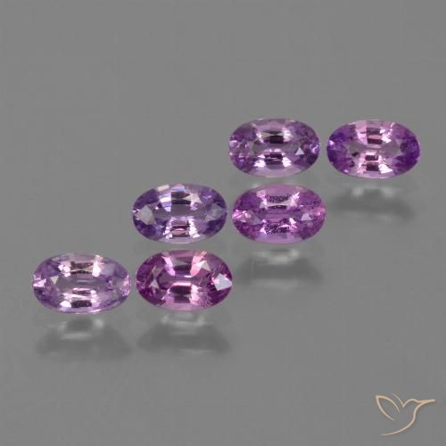 1.81 ctw Violet Sapphire Gemstones, Sapphire Gems in Oval Facet Shape for Sale.