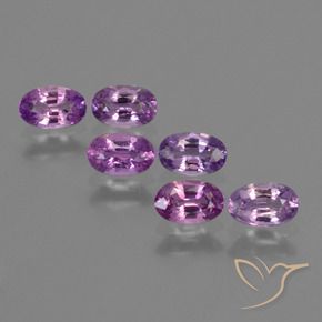 1.81 ctw Violet Sapphire Stones, Natural Sapphire in Oval Facet Shape for Sale