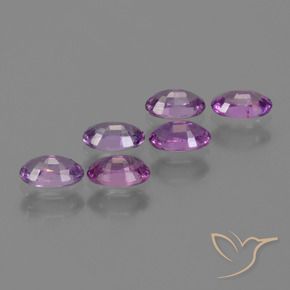Sapphire Gemstones in 4.9 x 3.1 mm Size for Sale, Sapphire Stones in Medium Violet Color