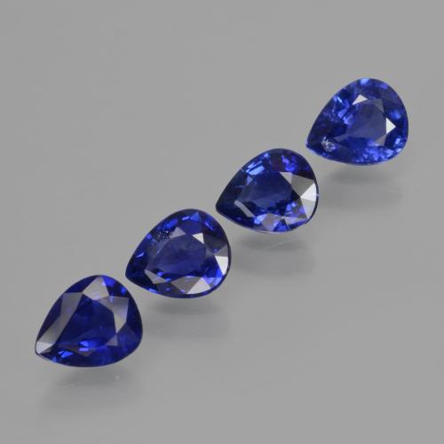 2.35 ctw Blue Sapphire Stones, Natural Sapphire in Pear Facet Shape for Sale