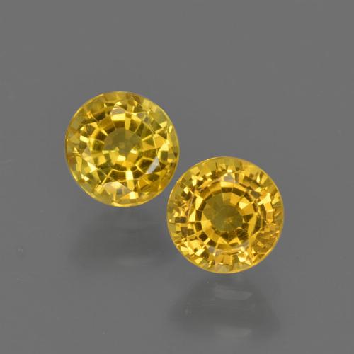 Honey Yellow Sapphire Gem - 0.5ct Round Facet (ID: 420802)