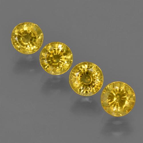 Honey Yellow Sapphire Gem - 0.5ct Round Facet (ID: 420836)