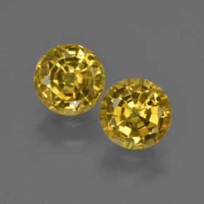 Honey Yellow Sapphire Gem - 0.8ct Round Facet (ID: 420950)