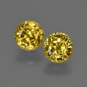 Light Honey Yellow Saphir Edelstein - 0.8ct Rund Facettenschliff (ID: 420952)
