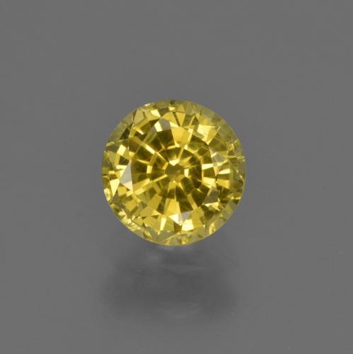 Yellowish Gold Zaffiro Gem - 0.9ct Sfaccettatura rotonda (ID: 421047)