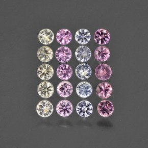 Multicolor Zafiro Gema - 0.1ct Corte Diamante (ID: 421158)