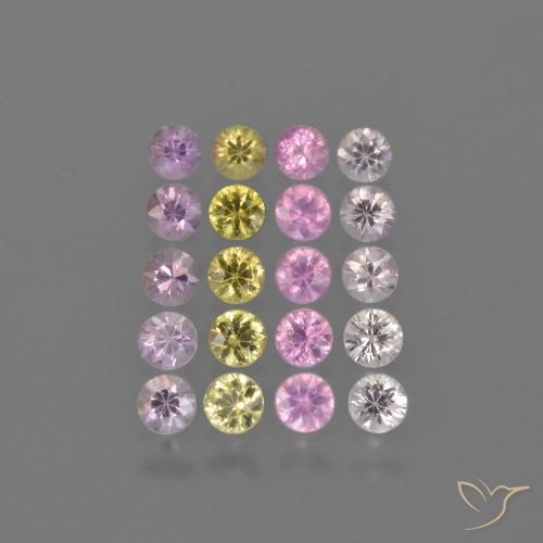 Multicolor Zafiro Gema - 0.1ct Corte Diamante (ID: 421159)