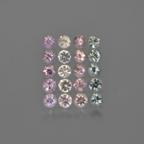 Multicolor Zafiro Gema - 0.1ct Corte Diamante (ID: 421160)
