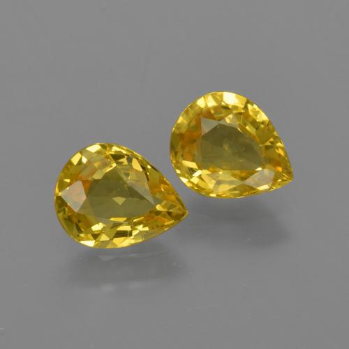 Light Honey Yellow Sapphire Gem - 0.6ct Pear Facet (ID: 421692)
