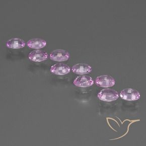Sapphire Gemstones in 4.1 x 3.2 mm Size for Sale, Sapphire Stones in Medium-Light Purple Color