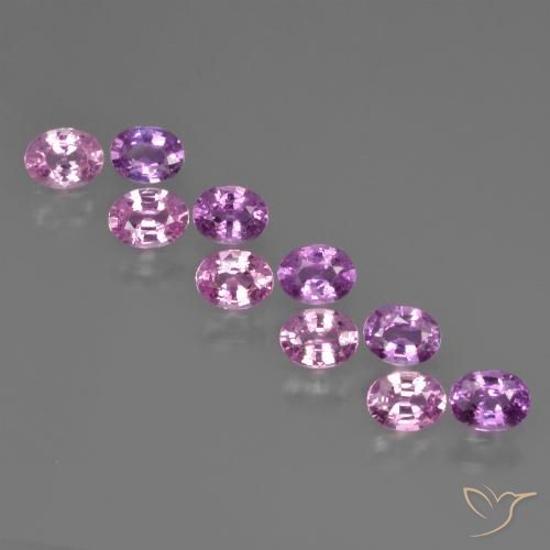 Púrpura rosáceo medio Zafiro Gema - 0.2ct Forma ovalada (ID: 421910)