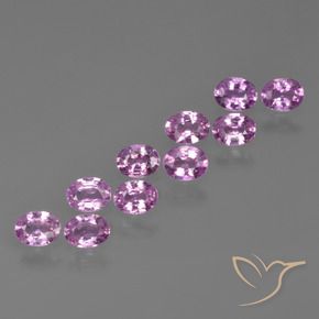 2.14 ctw Purple Sapphire Stones, Natural Sapphire in Oval Facet Shape for Sale