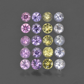 Multicolor Sapphire Gem - 0.1ct Diamond-Cut (ID: 421956)