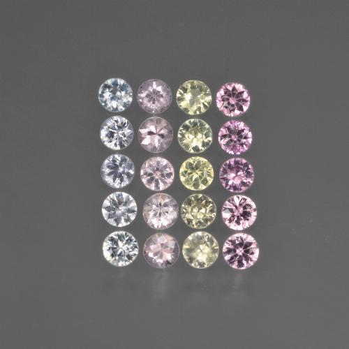 Mehrfarbig Saphir Edelstein - 0.1ct Diamanten-Schliff (ID: 421959)