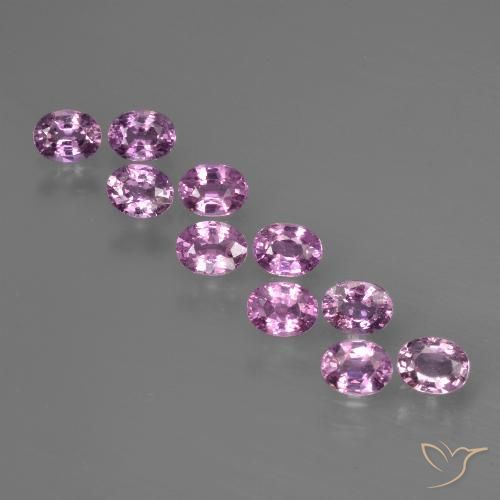Rosaig-lila Saphir Edelstein - 0.3ct Oval facettiert (ID: 421986)