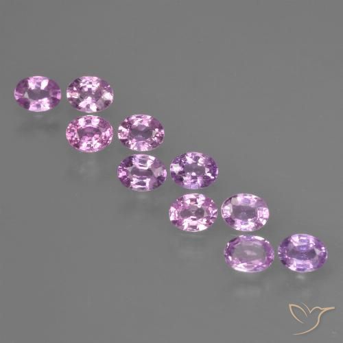 Bright Pinkish Purple Сапфир Камень - 0.2ct Фасетный Овал (ID: 421989)