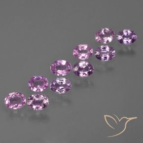 2.25 ctw Purple Sapphire Stones, Natural Sapphire in Oval Facet Shape for Sale