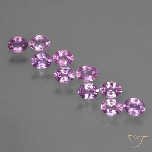 Pinkish Violet Purple Saphir Edelstein - 0.2ct Oval facettiert (ID: 422057)