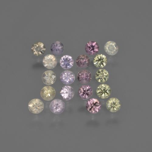 Multicolor Sapphire Gem - 0.1ct Diamond-Cut (ID: 422136)