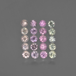 Multicolor Zafiro Gema - 0.1ct Corte Diamante (ID: 422142)