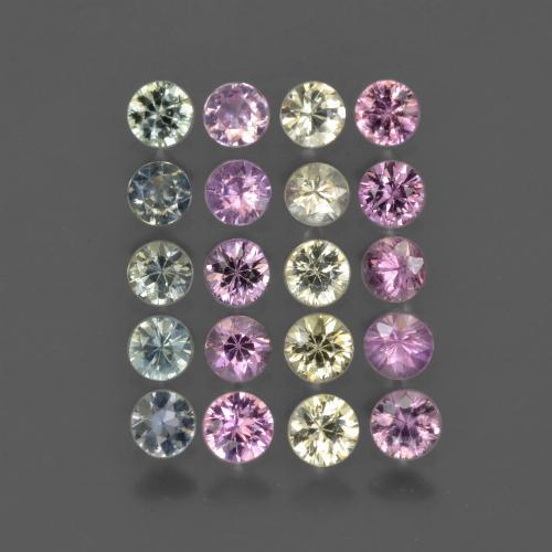 Multicolor Zafiro Gema - 0.1ct Corte Diamante (ID: 422209)