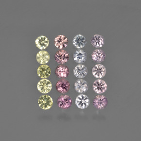 Многоцветный Сапфир Камень - 0.1ct Бриллиантовая Огранка (ID: 422240)
