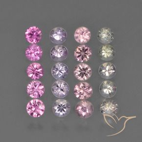 1.81 ctw Multicolor Sapphire Stones, Natural Sapphire in Diamond-Cut Shape for Sale