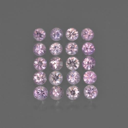 Ton rose léger Saphir gemme - 0.1ct Diamant de coupe (ID: 422258)