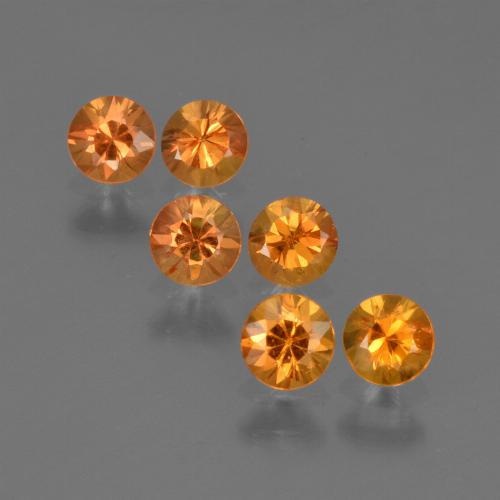 Deep Orange Sapphire Gem - 0.2ct Diamond-Cut (ID: 422509)