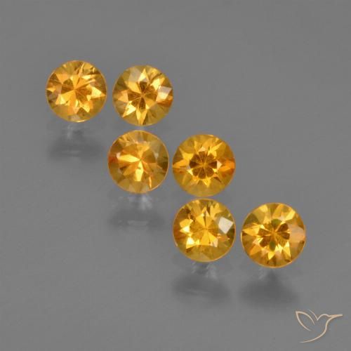 Medium Orange Saphir Edelstein - 0.2ct Diamanten-Schliff (ID: 422512)