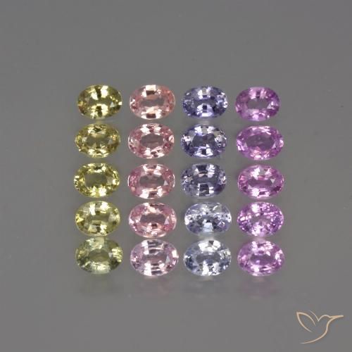 Multicolor Sapphire Gem - 0.2ct Oval Facet (ID: 422688)
