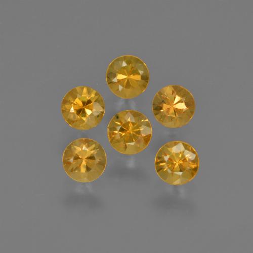 Dark Golden Zaffiro Gem - 0.2ct Taglio brillante (ID: 422772)