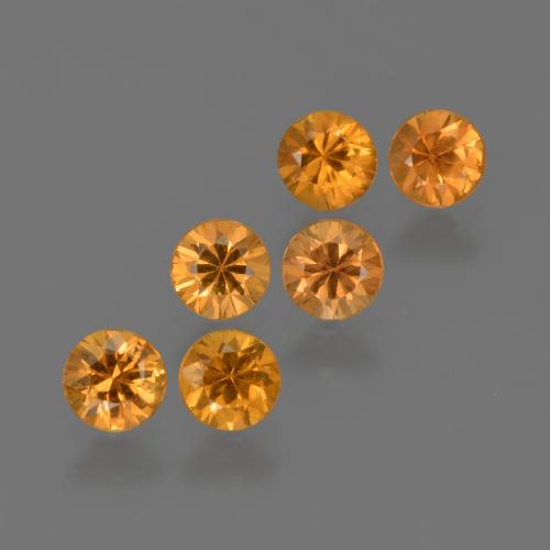 Honey Orange Sapphire Gem - 0.2ct Diamond-Cut (ID: 422850)