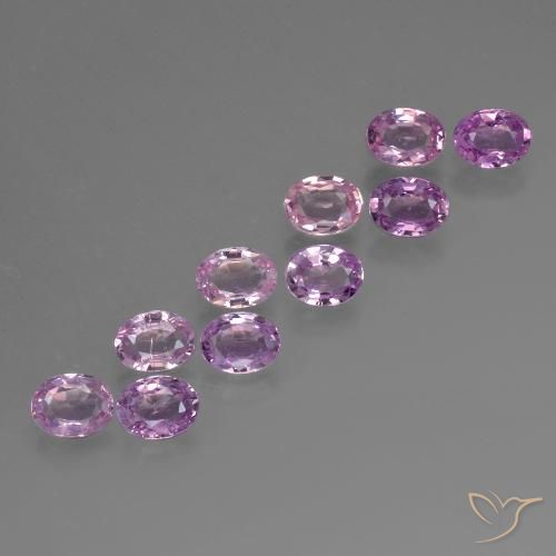 Cherry Pink Tone Сапфир Камень - 0.2ct Фасетный Овал (ID: 423163)