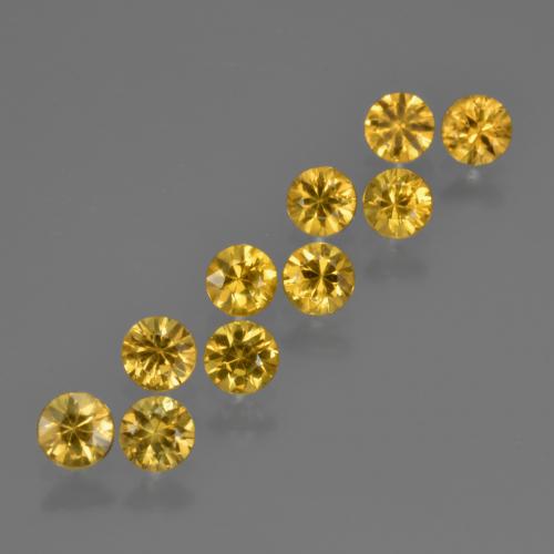 Золотой Сапфир Камень - 0.2ct Бриллиантовая Огранка (ID: 423218)