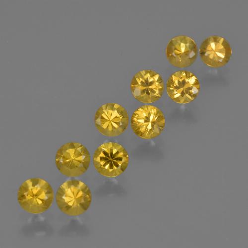 Dorato Zaffiro Gem - 0.2ct Taglio brillante (ID: 423219)
