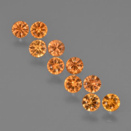 Medium Orange Sapphire Gem - 0.2ct Diamond-Cut (ID: 423281)
