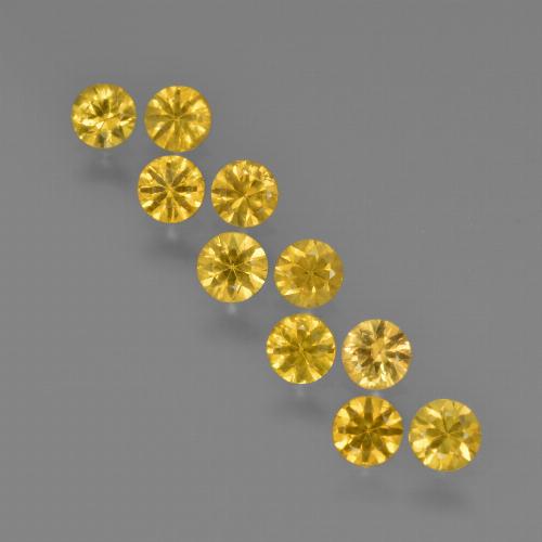 Deep Yellow Saphir Edelstein - 0.2ct Diamanten-Schliff (ID: 423282)